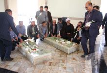 گزارش تصویری مراسم غبار روبی مزار شهدا